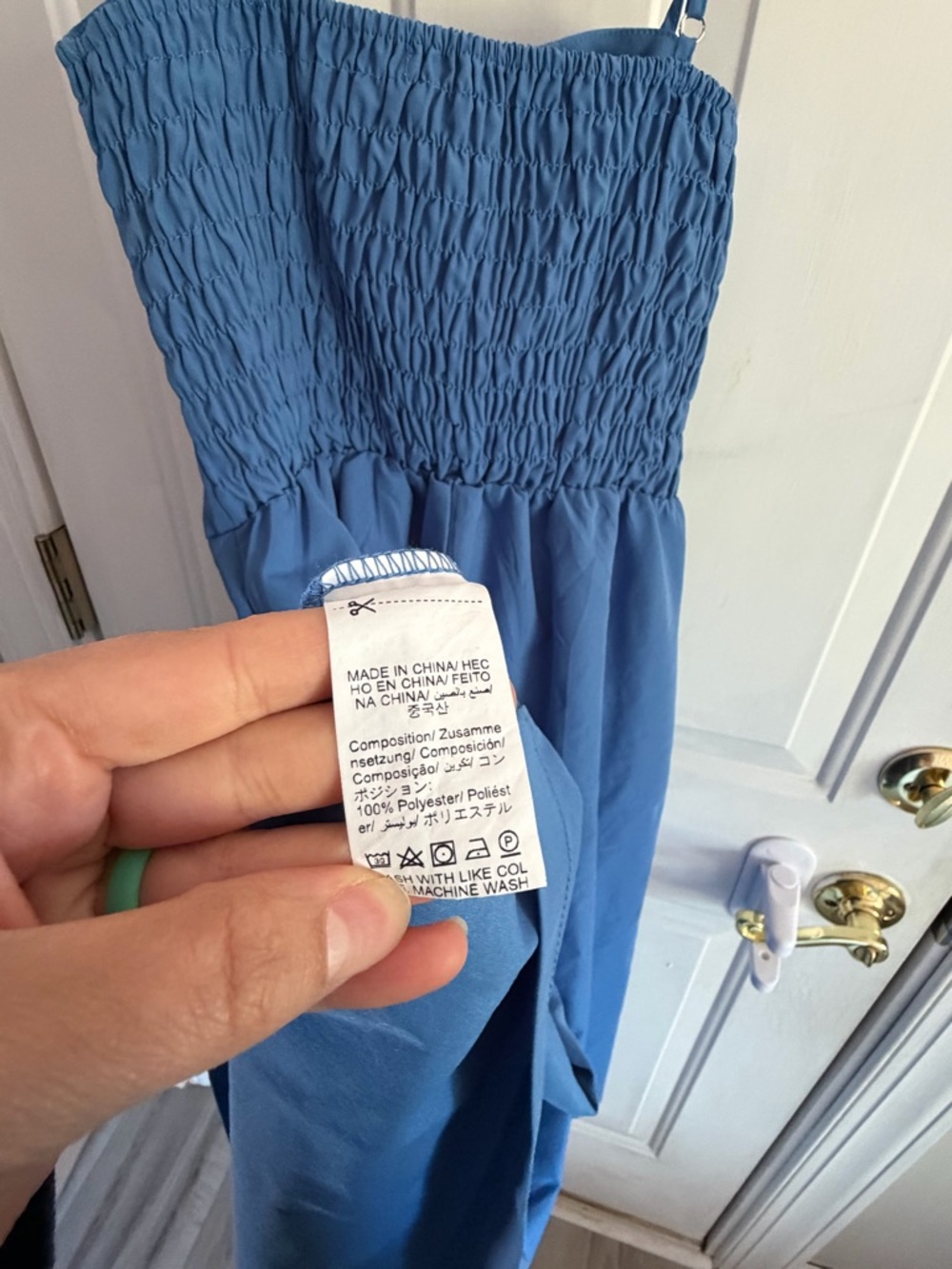 Sweetheart Button-Front Midi Dress in Dusty Blue - Picture 9 of 9